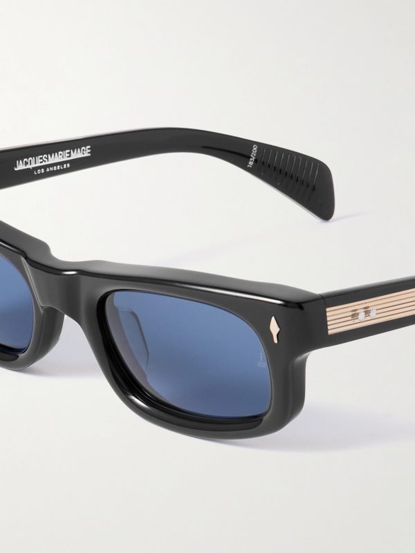 Initials Rectangular-Frame Acetate Sunglasses - CU Initials Rectangular-Frame Acetate Sunglasses - CU