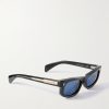 Initials Rectangular-Frame Acetate Sunglasses - FR Initials Rectangular-Frame Acetate Sunglasses - FR