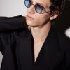 Verlaine Round-Frame Metal Sunglasses - BK