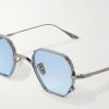 Verlaine Round-Frame Metal Sunglasses - CU