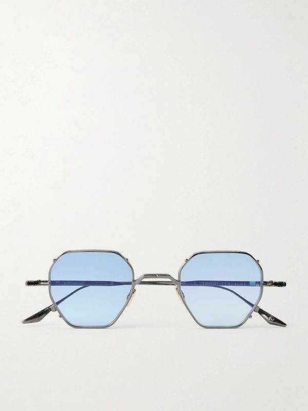 Verlaine Round-Frame Metal Sunglasses