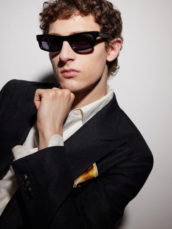 Initials Square-Frame Acetate Sunglasses - BK Initials Square-Frame Acetate Sunglasses - BK