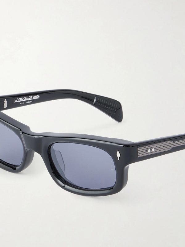 Initials Square-Frame Acetate Sunglasses - CU Initials Square-Frame Acetate Sunglasses - CU