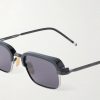 Comanche Square-Frame Titanium and Acetate Sunglasses - CU