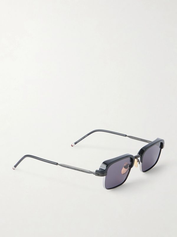 Comanche Square-Frame Titanium and Acetate Sunglasses - FR