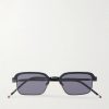Comanche Square-Frame Titanium and Acetate Sunglasses