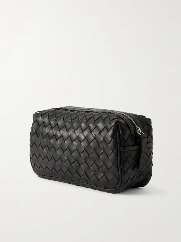 Armour 014 Woven Leather Wash Bag - BK