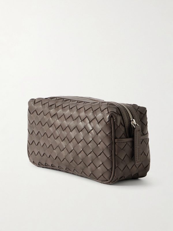 Armour 014 Woven Leather Wash Bag - BK