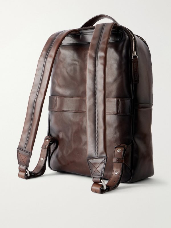 Quentin 023 Full-Grain Leather Backpack - BK Quentin 023 Full-Grain Leather Backpack - BK