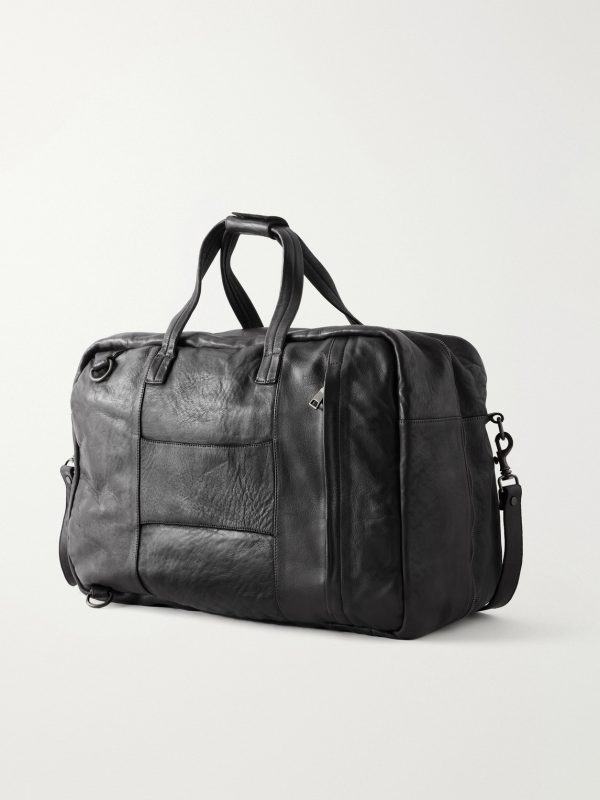 Helmet 056 Full-Grain Leather Weekend Bag - BK