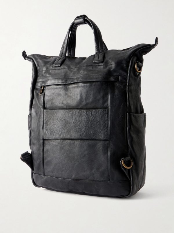 Helmet 005 Full-Grain Leather Tote Bag - BK