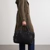 Woven Leather Weekend Bag - OU Woven Leather Weekend Bag - OU