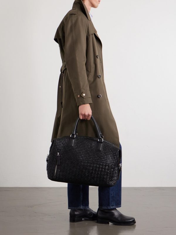 Woven Leather Weekend Bag - OU Woven Leather Weekend Bag - OU