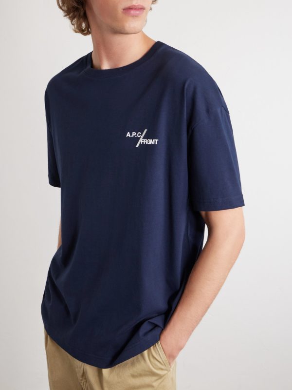 + Fragment Logo-Print Cotton-Jersey T-Shirt - FR