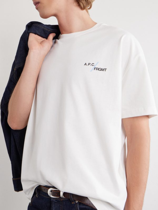 + Fragment Logo-Print Cotton-Jersey T-Shirt - E1 + Fragment Logo-Print Cotton-Jersey T-Shirt - E1