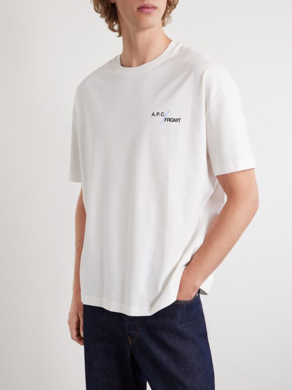 + Fragment Logo-Print Cotton-Jersey T-Shirt - FR + Fragment Logo-Print Cotton-Jersey T-Shirt - FR