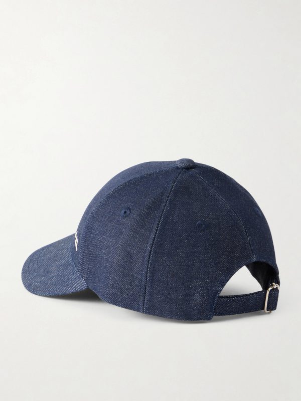 + Fragment Design Casquette Rabbit Logo-Embroidered Denim Baseball Cap - BK + Fragment Design Casquette Rabbit Logo-Embroidered Denim Baseball Cap - BK