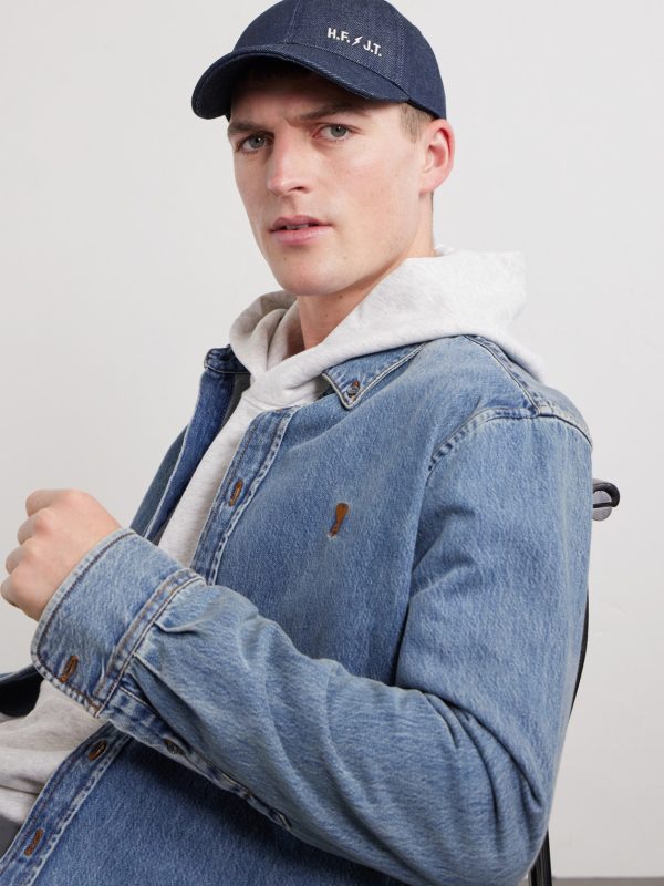 + Fragment Design Casquette Rabbit Logo-Embroidered Denim Baseball Cap - FR + Fragment Design Casquette Rabbit Logo-Embroidered Denim Baseball Cap - FR