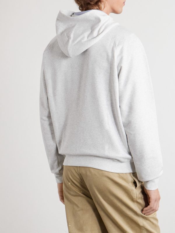 + Fragment Logo-Print Cotton-Jersey Hoodie - BK + Fragment Logo-Print Cotton-Jersey Hoodie - BK