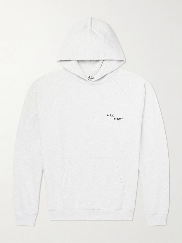 + Fragment Logo-Print Cotton-Jersey Hoodie + Fragment Logo-Print Cotton-Jersey Hoodie