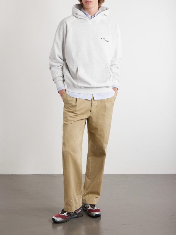 + Fragment Logo-Print Cotton-Jersey Hoodie - OU + Fragment Logo-Print Cotton-Jersey Hoodie - OU