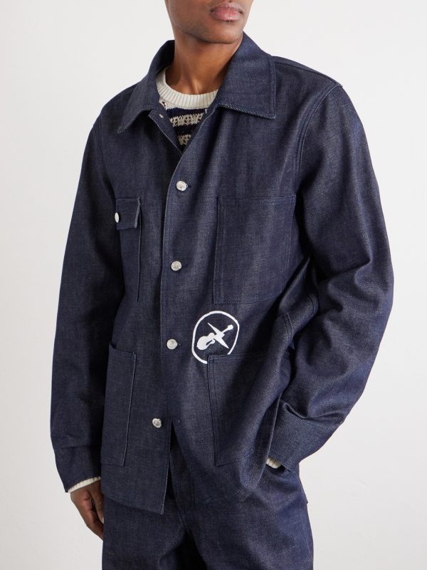 + Fragment Printed Denim Jacket - FR + Fragment Printed Denim Jacket - FR