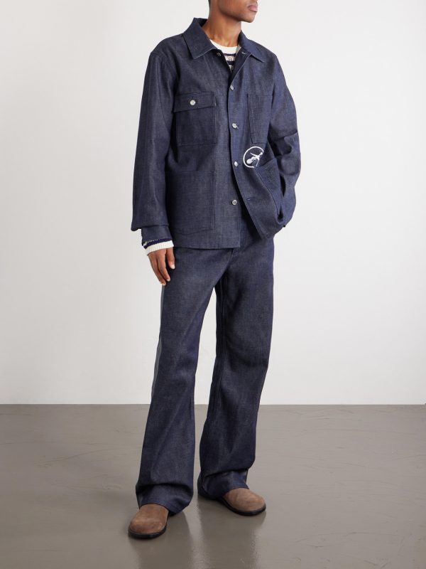 + Fragment Printed Denim Jacket - OU + Fragment Printed Denim Jacket - OU