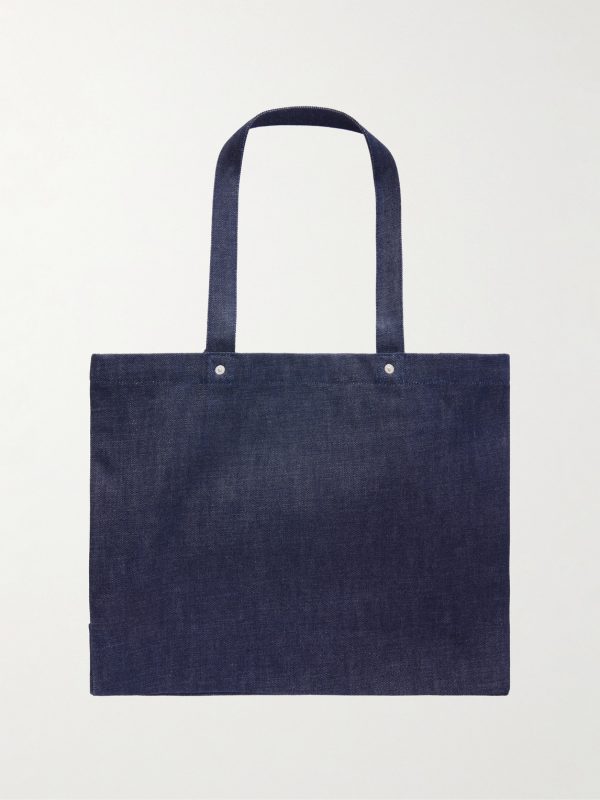 + Fragment Logo-Print Canvas Tote Bag - BK