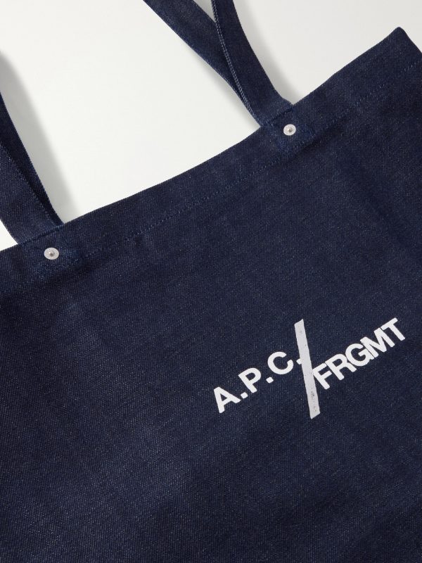 + Fragment Logo-Print Canvas Tote Bag - CU