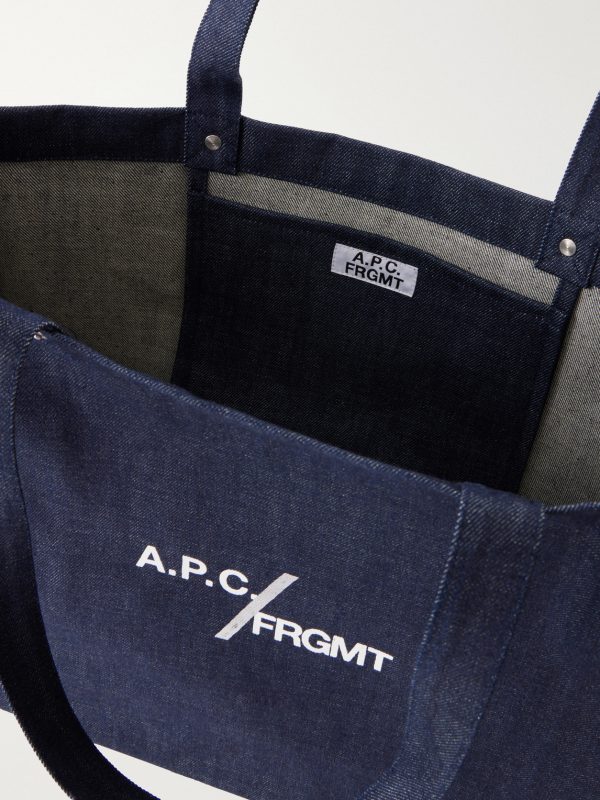 + Fragment Logo-Print Canvas Tote Bag - E1