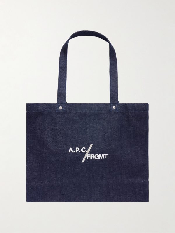 + Fragment Logo-Print Canvas Tote Bag