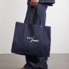 + Fragment Logo-Print Canvas Tote Bag - OU