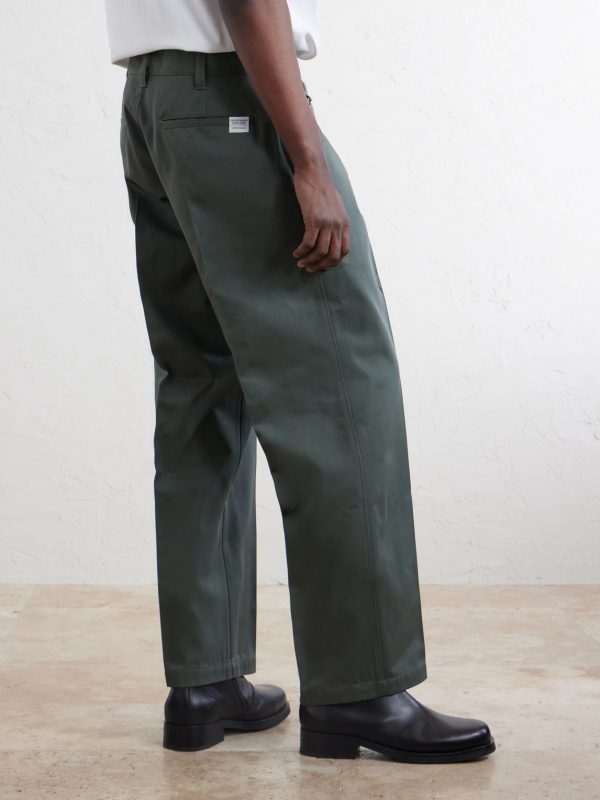 Straight-Leg Twill Trousers - BK Straight-Leg Twill Trousers - BK