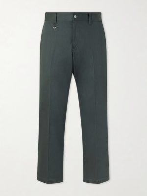 Straight-Leg Twill Trousers