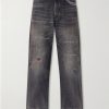 Savage Wide-Leg Bead-Embellished Distressed Jeans