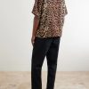+ Hippopotamus Leopard-Print Cotton-Blend Terry Shirt - BK