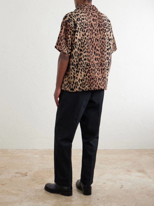 + Hippopotamus Leopard-Print Cotton-Blend Terry Shirt - BK