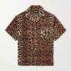 + Hippopotamus Leopard-Print Cotton-Blend Terry Shirt