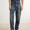 Savage Straight-Leg Bead-Embellished Distressed Jeans - FR