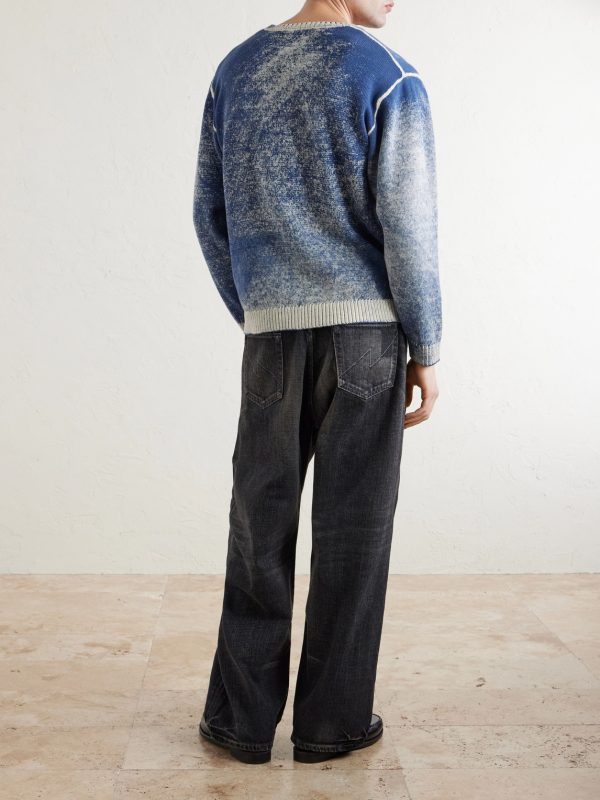 Washed Wide-Leg Jeans - BK Washed Wide-Leg Jeans - BK