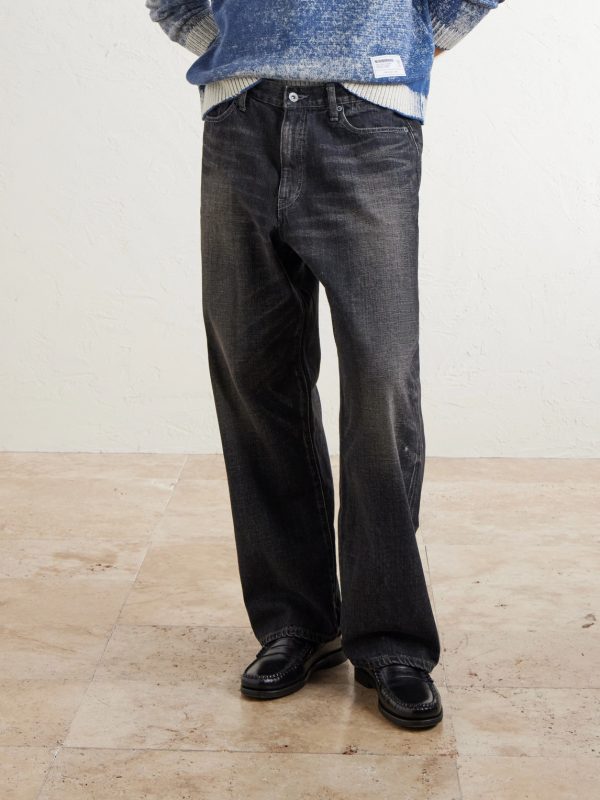Washed Wide-Leg Jeans - FR Washed Wide-Leg Jeans - FR
