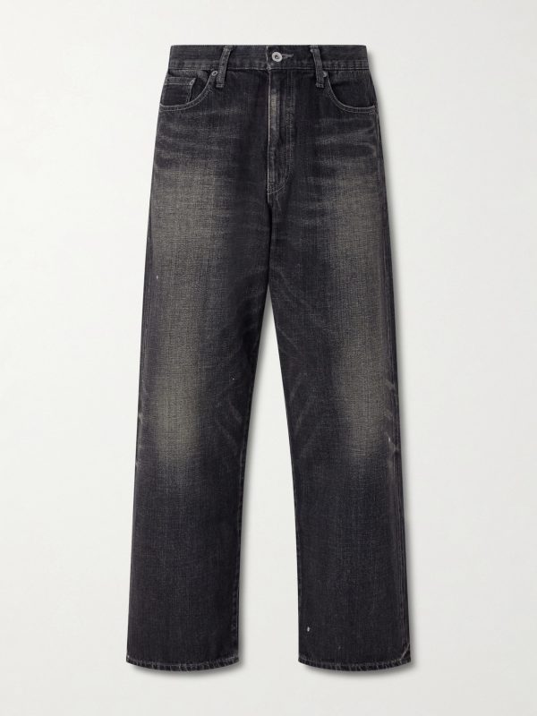 Washed Wide-Leg Jeans Washed Wide-Leg Jeans