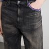 Savage Straight -Leg Bead-Embellished Distressed Jeans - CU Savage Straight -Leg Bead-Embellished Distressed Jeans - CU