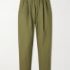 Wide-Leg Cotton and Linen-Blend Twill Trousers Wide-Leg Cotton and Linen-Blend Twill Trousers