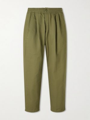 Wide-Leg Cotton and Linen-Blend Twill Trousers Wide-Leg Cotton and Linen-Blend Twill Trousers