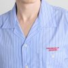Camp-Collar Logo-Embroidered Striped Cotton Shirt - CU