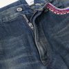 Savage Wide-Leg Bead-Embellished Distressed Jeans - CU Savage Wide-Leg Bead-Embellished Distressed Jeans - CU