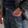 Savage Wide-Leg Bead-Embellished Distressed Jeans - E4 Savage Wide-Leg Bead-Embellished Distressed Jeans - E4