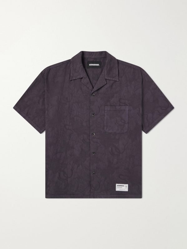 Camp-Collar Cotton-Jacquard Shirt Camp-Collar Cotton-Jacquard Shirt