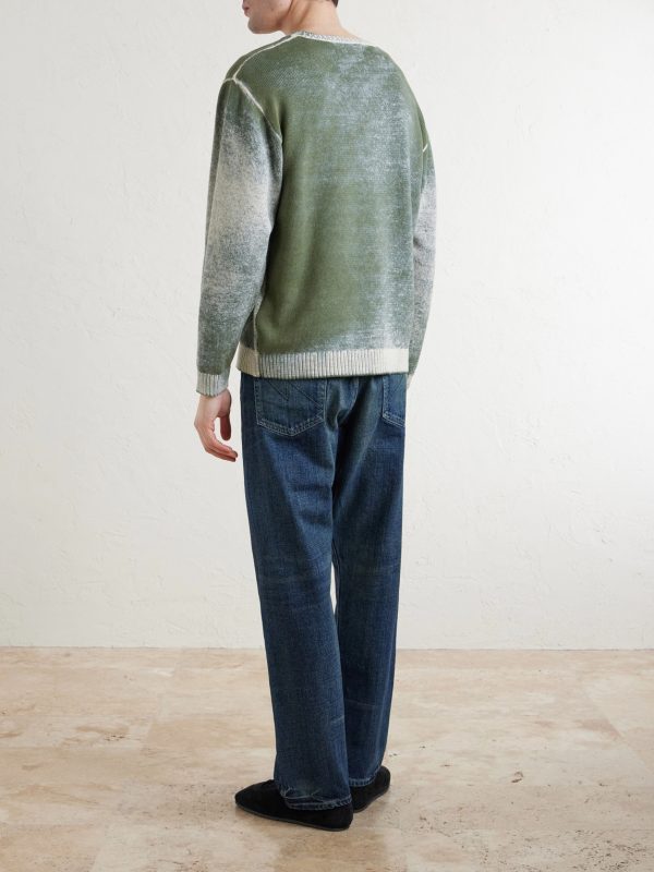 Washed Straight-Leg Jeans - BK
